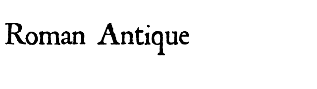 Roman Antique font preview