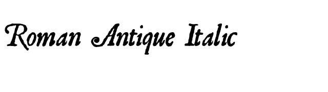 Roman Antique Italic font preview