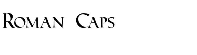 Roman Caps font preview