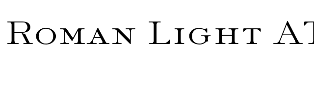 Roman Light AT font preview