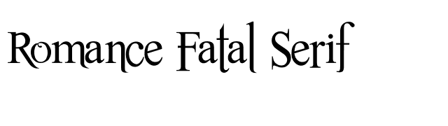 Romance Fatal Serif font preview