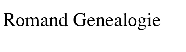 Romand Genealogie font preview