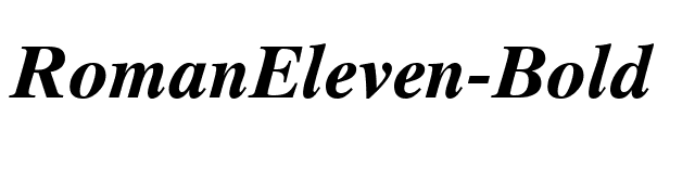 RomanEleven-Bold font preview