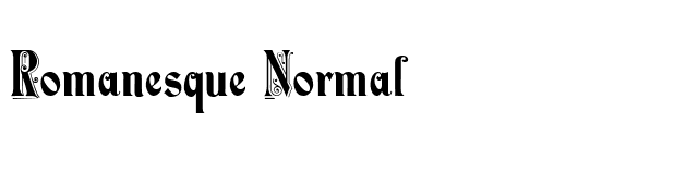 Romanesque Normal font preview