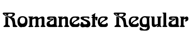 Romaneste Regular font preview