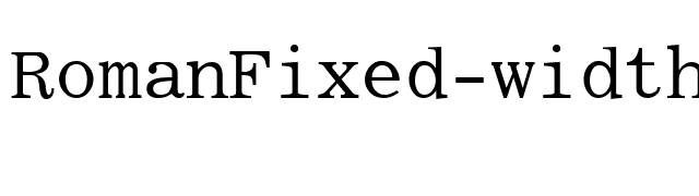 RomanFixed-width font preview
