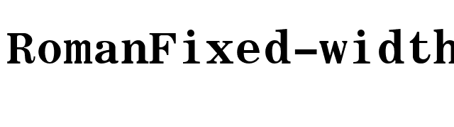 RomanFixed-width Bold font preview
