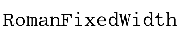 RomanFixedWidth font preview