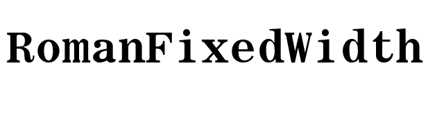 RomanFixedWidth Bold font preview