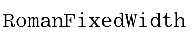 RomanFixedWidth Regular font preview