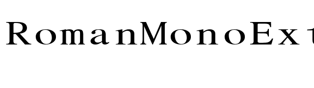 RomanMonoExtended font preview