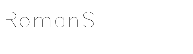 RomanS font preview