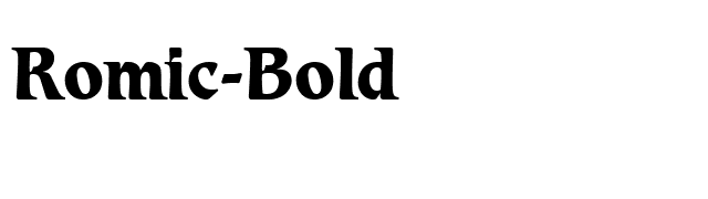 Romic-Bold font preview