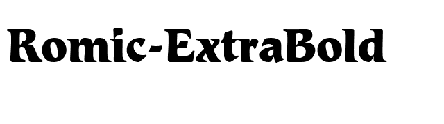 Romic-ExtraBold font preview