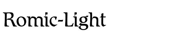 Romic-Light font preview