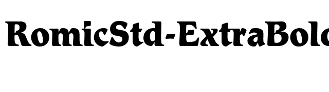 RomicStd-ExtraBold font preview