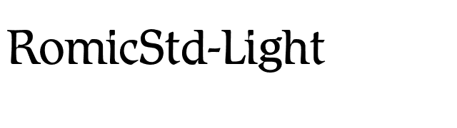 RomicStd-Light font preview