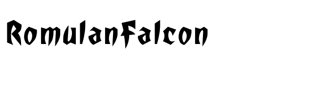 RomulanFalcon font preview