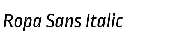 Ropa Sans Italic font preview