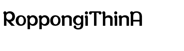 RoppongiThinA font preview