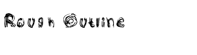 Rough Outline font preview