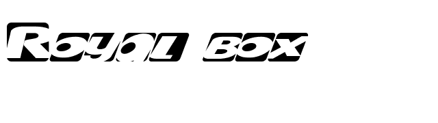 Royal box font preview