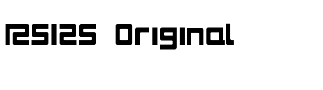 RS125 Original font preview