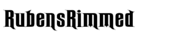 Rubens Rimmed font preview