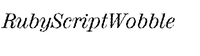 RubyScriptWobble font preview