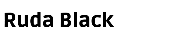 Ruda Black font preview