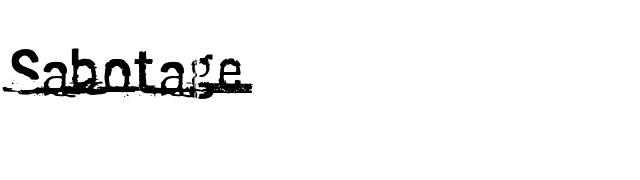Sabotage font preview