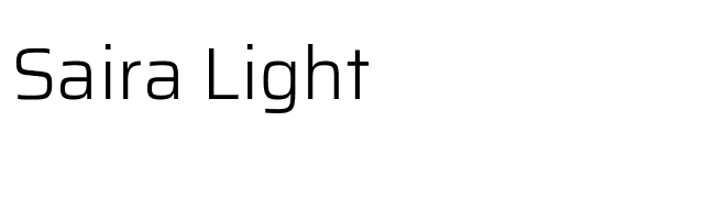 Saira Light font preview