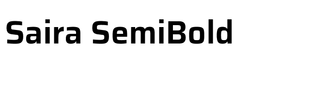 Saira SemiBold font preview