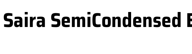 Saira SemiCondensed Bold font preview
