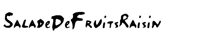 SaladeDeFruitsRaisin font preview