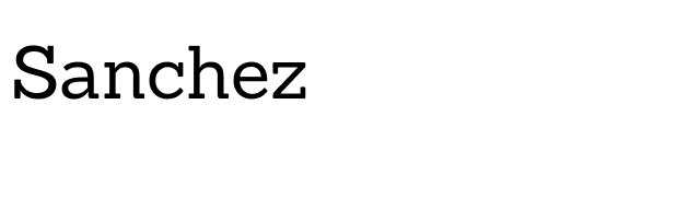 Sanchez font preview