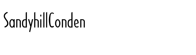 SandyhillConden font preview