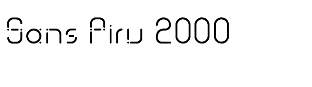 Sans Piru 2000 font preview