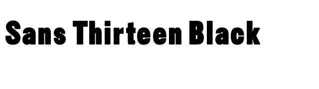 Sans Thirteen Black font preview