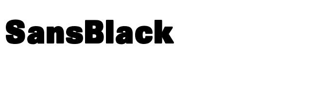 SansBlack font preview