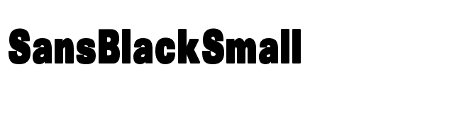 SansBlackSmall font preview