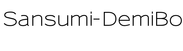 Sansumi-DemiBold font preview