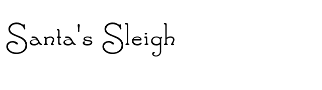 Santa's Sleigh font preview