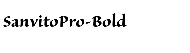 SanvitoPro-Bold font preview