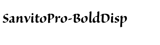 SanvitoPro-BoldDisp font preview