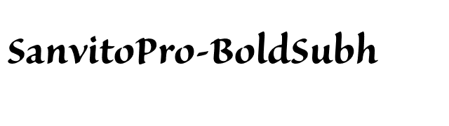 SanvitoPro-BoldSubh font preview