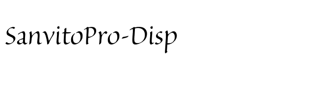 SanvitoPro-Disp font preview