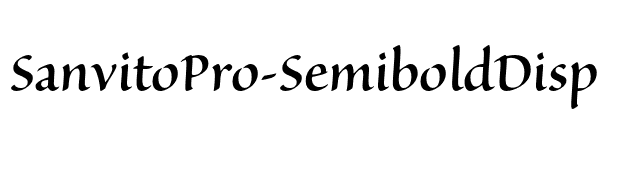 SanvitoPro-SemiboldDisp font preview