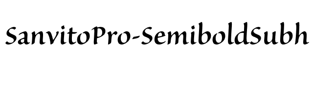 SanvitoPro-SemiboldSubh font preview