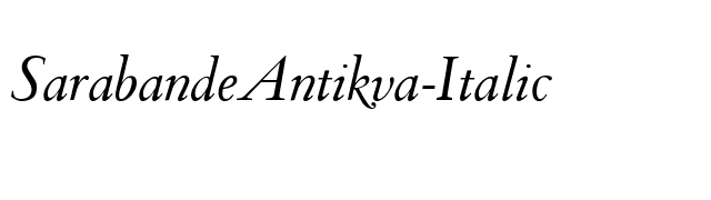 SarabandeAntikva-Italic font preview